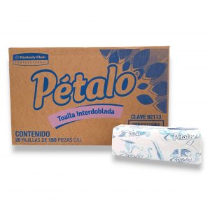 TOALLA INT PETALO BCA 150 HJS C/20 PQTS